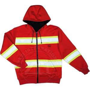 เสื้อมีฮู้ดไฮวิสของผู้ชายเสื้อแจ็คเก็ตนิรภัยสะท้อนแสงมีฮู้ดแบบใหม่ระบายอากาศได้ดีมีขาตั้งสะท้อนแสง - Product Image 3