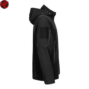 Veste de randonnée décontractée imperméable d'hiver de couleur unie pour hommes, streetwear, nouvelle mode, confortable, faible MOQ, veste softshell - Product Image 4