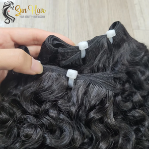 Sun Hair Company Superventas Natural Negro Super Doble Extensiones de Cabello Rizado Profundo Trama Extensiones de Cabello Humano Vietnamita - Product Image 3