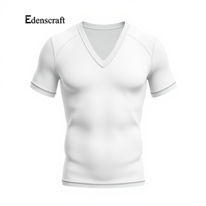Camiseta interior de algodón ajustada y ligera para hombre, Diseño de manga de cuello personalizable, absorbe la humedad, secado rápido, transpirable, cómodo - Product Image 6
