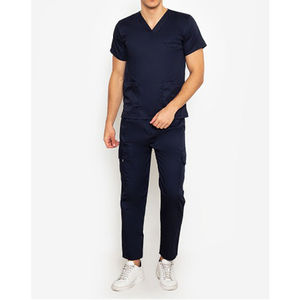 Haute qualité sur mesure manches courtes vêtements de travail soins infirmiers gommage ensembles hôpital médical doux uniforme pour hommes - Product Image 1