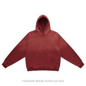 Sweat à capuche en coton molletonné lourd, personnalisé, effet vieilli, délavé à l'acide, respirant et à séchage rapide pour l'hiver – Vente en gros - Product Image 3