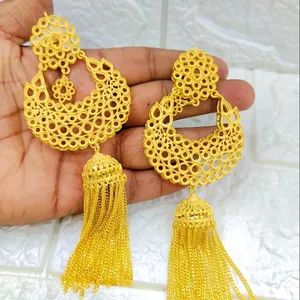 ชุดสร้อยคอยาวพร้อมต่างหูสำหรับผู้หญิง,เครื่องประดับเจ้าสาวอินเทรนด์แบบแอฟริกันสำหรับการแต่งงานในตุรกี - Product Image 1