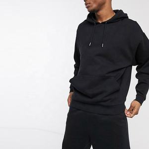 Artículos en Existencia, Sudaderas con Capucha Lisas de Algodón 100%, Color Negro, 320g, Sudaderas Casuales de Lujo Personalizadas para Hombre - Product Image 1