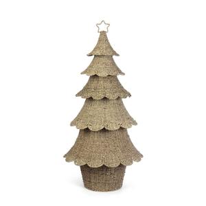 Decoración Navideña de Hierba Marina con Forma de Estrella, Escultura Festiva Ecológica para Mesa, Adorno Navideño, OEM ODM de Vietnam - Product Image 1