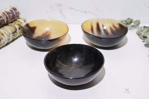 Bol de service en corne naturelle de haute qualité, résistant à la chaleur, fait à la main pour la maison, l'hôtel, le restaurant, élégant et luxueux - Product Image 2