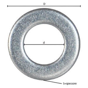 Rondelle plate en acier inoxydable A2 M 17 - 3,0 X 30 X 17 mm - Product Image 1