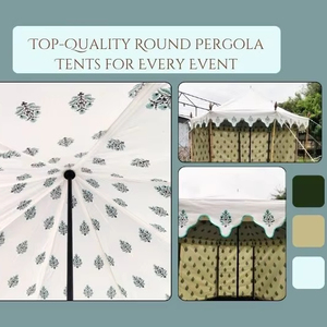 Carpas de pérgola redondas de alta calidad para cada evento Diseño Modelo Mandap clásico para decoraciones de lona al aire libre para fiesta de boda - Product Image 2