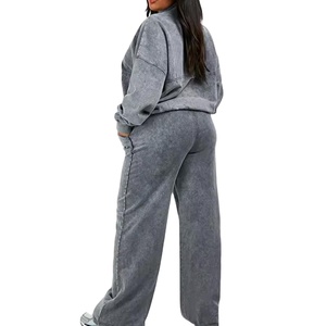 Conjunto de 2 Piezas para Mujer, Lavado Ácido, Color Sólido, Corte Regular, Algodón y Felpa, Transpirable, Ecológico, Manga Corta, Estilo Urbano 2026 - Product Image 3