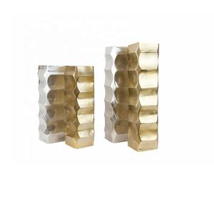 Florero redondo de aluminio moderno, florero de Metal decorativo de mesa superior para boda o decoración de la sala de estar del hogar - Product Image 6