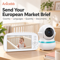 Moniteur vidéo pour bébé OEM 5 pouces FHSS avec unité parentale 5000 mAh, documents CE RED RoHS à consulter, marque à étiquette privée