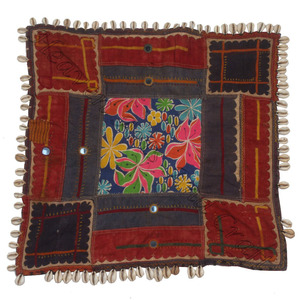 Banjara Patch Afghani for Dress Traditional Art Embroidery Indian Vintage Kutch Embroidered Mirror Work Patches Boho Hippie Yoke - Product Image 6