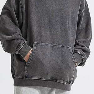 Sweat à capuche Vintage Stone Acid Wash pour hommes de haute qualité Logo personnalisé Meilleure vente pour l'hiver Prix raisonnable Lettre anti-rétrécissement - Product Image 6