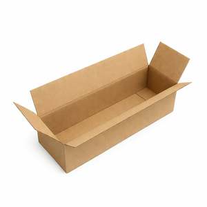 Emballage en carton blanc haute résistance, boîte longue 60x12x12 cm pour objets allongés comme les fusils, tubes plats et lampes - Product Image 1