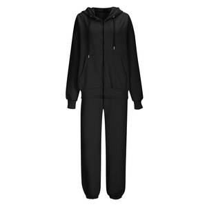 Conjunto de entrenamiento de dos piezas para mujer, chándal con parte superior con capucha y pantalones ajustados, Gymwear, proveedor OEM con opción de etiqueta privada - Product Image 5