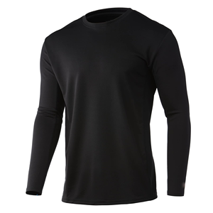 UPF 50 Black Unisex Long Sleeve Fishing Shirt Mask UV Neck Gaiter Hoodie 100% Polyester Anti-Bacterial Custom Logo Sublimation - Product Image 1