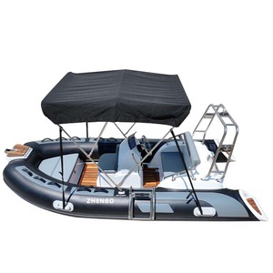Bateau pneumatique à <span class=keywords><strong>coque</strong></span> en fibre de verre Zhenbo 13 pieds en PVC ou Hypalon, équipement de pêche et de loisirs nautiques, RIB 390 - Product Image 4