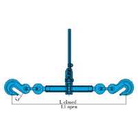Serre-câble à cliquet G100 avec poignée forgée EN12195-3 pour chaîne de fixation G100, uniquement pour la fixation de cargaison.