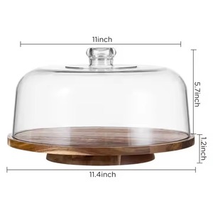 ขาตั้งเค้กไม้มะม่วงพร้อมแก้ว - Product Image 6