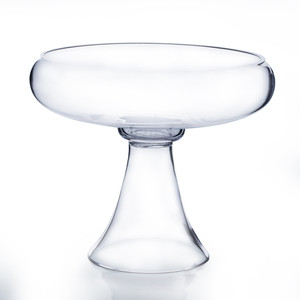 VCP0909 - Bowl Glass <b>Vase</b> on <b>Stand</b> - 9 x 9 - Product Image 1