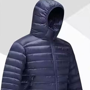 Veste rembourrée style rue haute en polyester 100% pour hommes, manches longues, doudoune d'hiver mince - Product Image 6