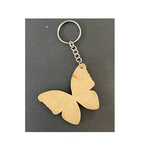 Porte-clés en MDF Porte-clés en forme d'étoile Porte-clés avec nom gravé à la main Porte-clés en MDF avec logo personnalisé à bas prix - Product Image 3