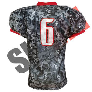 Maillot de football américain sublimé SIBRIN Premium, fabriqué sur mesure, camouflage numérique, maille respirante, grande taille, séchage rapide - Product Image 3