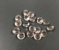 Compre Piedras Preciosas Sueltas de Cuarzo Rosa Natural de 7 mm, Talla Brillante Redonda Facetada, Collar de Cuarzo Rosa, Joyería de un Fabricante Verificado