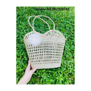 BOLSO DE MANO DE MUJER VINTAGE WATER HYACINTH 2024, MINI BOLSO DE MANO DE TENDENCIA CALIENTE, ASA REDONDA, VENTA BARATA DE VERANO, MINI BOLSO VIBE - Product Image 6