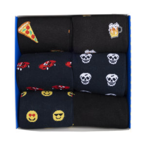 Calzini Caldi in Cotone da Uomo con Design Fantasia, Confezione Regalo da 6 Paia, Taglia Unica, Antiscivolo, per Uso Quotidiano e Sportivo, Caratteristiche Invernali - Product Image 1