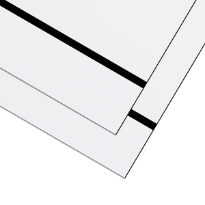 1.3mm <b>White</b> to Black Two-Tone <b>Acrylic</b> Sheet (4pcs) - Product Image 4