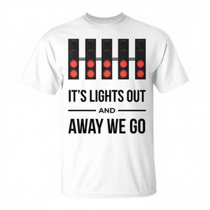 Camiseta promocional de Lights Out Racing con diseño It's Away We Go - Product Image 2