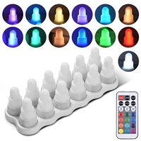 Lot de 12 bougies LED modernes à piles, RVB 13 couleurs, télécommande, sans flamme, pour la maison, les fêtes et les mariages
