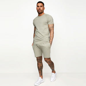 ชุดวอร์มกีฬา2ชิ้นสำหรับผู้ชาย,เสื้อยืดแขนสั้นสำหรับใส่เดินชายหาดเลือกได้ตามต้องการ - Product Image 1