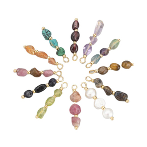 Pendentif à breloque chrétien en argent 925 Tumble Fluorite Gemstone-Bijoux à breloques en plaqué or-Bijoux faits à la main en gros - Product Image 4