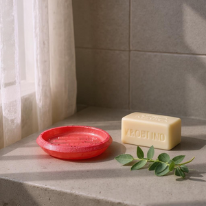 Porte-savon ovale en résine au design moderne, finition de surface personnalisée, porte-éponge pour salle de bain et cuisine, pour usage hôtelier - Product Image 1