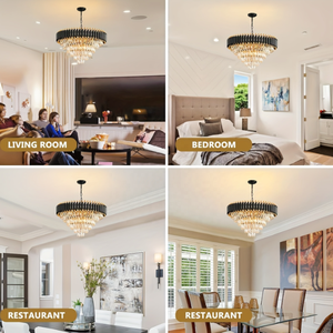 โคมไฟเพดาน LED รูปทรงวงรี ดีไซน์ใหม่ สำหรับตกแต่งภายในบ้าน ให้ความสวยงามระยิบระยับ - Product Image 3