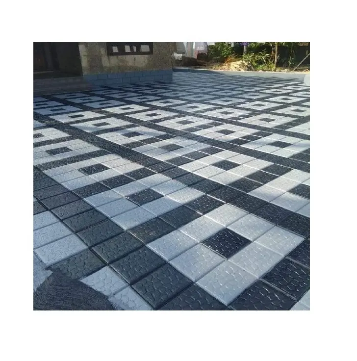 Azulejos de porcelana de hormigón resistentes al agua para patio exterior y resistentes a productos químicos para estacionamiento