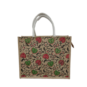 Haute qualité Logo personnalisé Jute sac de plage coton toile sac article personnalisé Style motif lettre Promotion ENG - Product Image 5