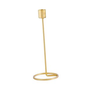 Creative Gold Plated Iron Metal Art Candle Holder Innovative Home Decoration for <b>Study</b> <b>Table</b> & Multi Purpose Use Candle Stand - Product Image 1