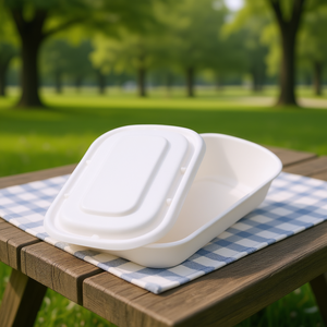 Coperchio per Contenitore Alimentare Monouso in Materiale Bagasse per Lunch Box - Product Image 3