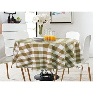 Nouvelle dernière fête imprimé couverture de Table en coton anniversaire Plaid vérifie nappe plaine solide nappe exportation de gros - Product Image 3