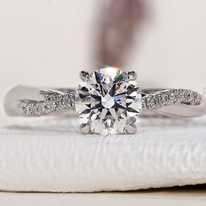925 <b>Silver</b> Lab created Round Brilliant Cut Diamond Ring Lab grown CVD Diamond Ring Exclusive Hip Hop Ring for Men - Product Image 1