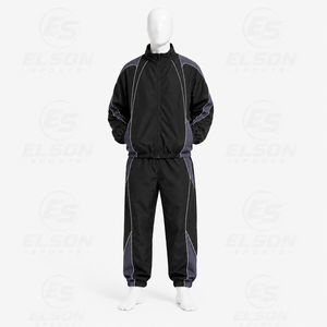 Ensemble coupe-vent pour homme, personnalisé, respirant, grande taille, en nylon, couleur unie, pour l'entraînement et le streetwear, coupe ample - Product Image 6