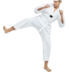 OEM personalizado Jiu Jitsu traje de entrenamiento de 2 piezas Venta caliente transpirable calentamiento Karate uniforme personalizable frente Taekwondo Gi BJJ - Product Image 3