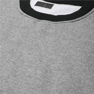 Sweat-shirts décontractés pour hommes, surdimensionnés, col rond côtelé, couleur unie, logo personnalisé, sweat-shirts à capuche en coton lourd, pull-over - Product Image 5