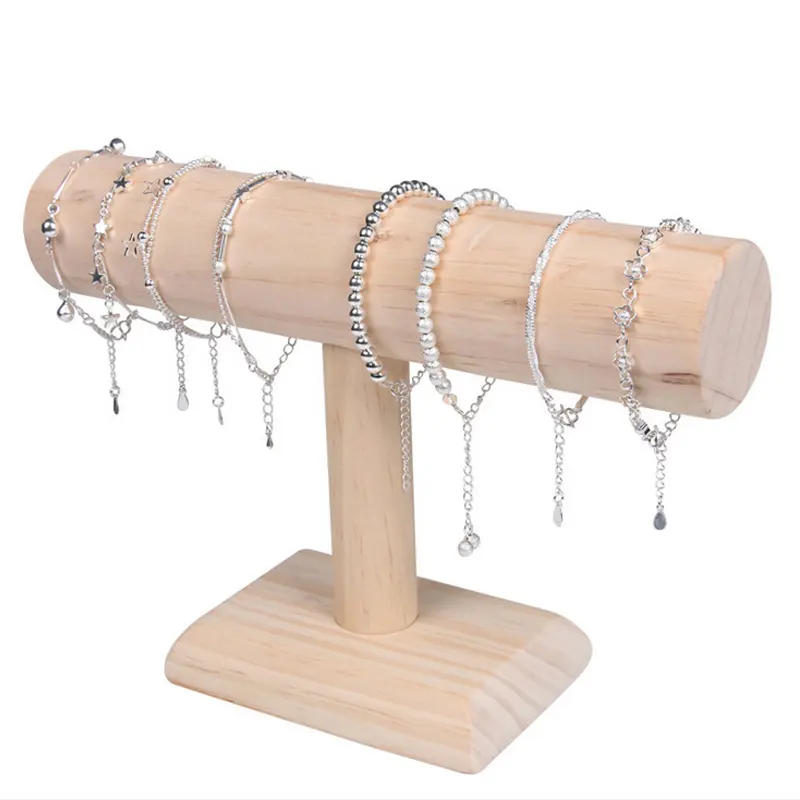 1 Tier Holz Display Schmuck Zubehör Ständer Schmuck Armband halter Armreif Uhr Halskette Lagerung mit Verkaufs produkt