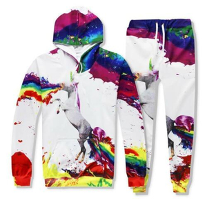Ensemble de survêtement imprimé loup bleu, sweat-shirt à capuche et pantalon de jogging, ensemble décontracté 2 pièces, OEM personnalisé - Product Image 6