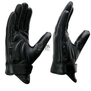 Guantes de cuero de piel de oveja genuina negra de alta calidad invierno dedo completo térmico cómodo para uso diario y al aire libre - Product Image 2