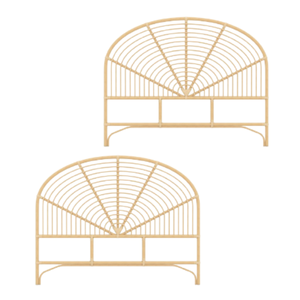 Cabecero de cama Dahlia de ratán hecho a mano simple, diseño bohemio de ratán, calidad premium de Indonesia - Product Image 6